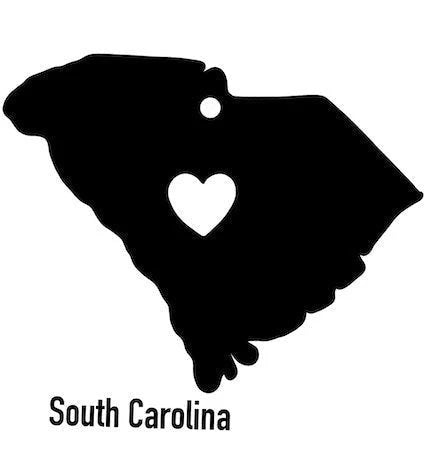 South Carolina State Ornament Cut Metal Sign Wall Decor Metal Sign Metal Art - 8 inches - metal sign