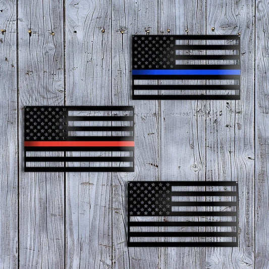 Thin Line American Flag Blue Line Flag Black Flag Red Line Flag Patriotic Gift Gifts For Him - 8 inches - metal sign