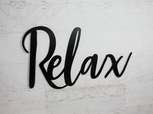 Relax Sign Relax Word Decor Relax Calligraphy Decor