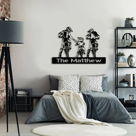 Family Motocross Sign Motorcycle Bike Gift Custom Motorcycle Metal Sign Riding Partners Metal Garage Sign Gift For Biker Sign - 8 inches - metal sign