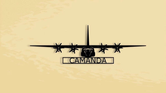 C130j Hercules Camanda Aircraft Metal Sign Cut Metal Sign Wall Decor