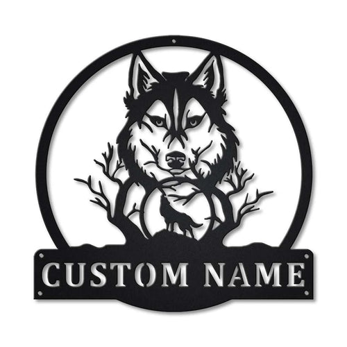 Personalized Wolf Monogram Metal Sign Art, Custom Wolf Monogram Metal Sign, Wolf Monogram Gifts Funny, Animal Gift, Animal Custom, Laser Cut Metal Signs Custom Gift Ideas