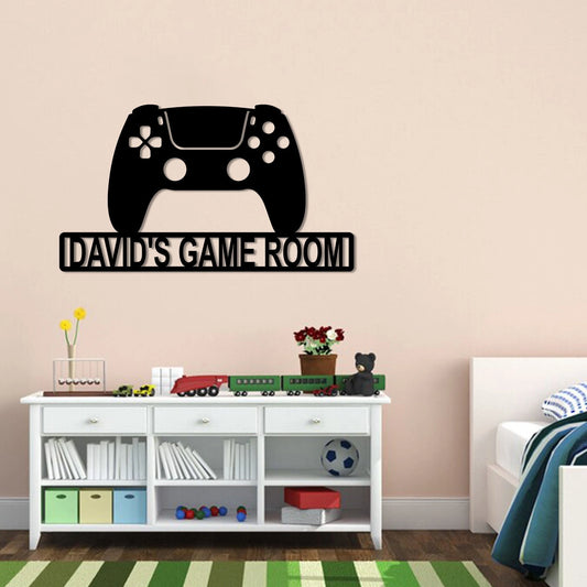 Personalized Game Room Metal Wall, Ps4 Controller, Game Room Decor, Funny Sign, Gift For Gamer, Gift For - metal sign