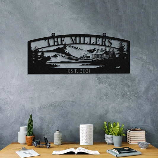 Personalized Name Deer Hunting Hunter Metal Sign , Custom Outdoor Farm, Cabin, Lodge, Camp, Wall Decor - metal sign
