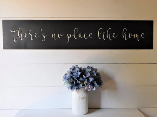There's No Place Like Home Sign Metal There's No Place Like Home Sign Farmhouse Decor Signs - metal sign