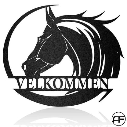 Horse Head Art Custom Name Personalized Horse Metal Sign, Horseshoe Art, Western Decor, Housewarming Gift, Farmhouse Decor Metal Wall Art Laser Cut Metal Signs Custom Gift Ideas