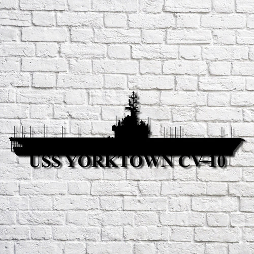 Uss Yorktown Cv 10 Navy Ship Metal Art, Custom Us Navy Ship Cut Metal Sign, Gift For Navy Veteran, Navy Ships Silhouette Metal Art, Navy Home Decor Laser Cut Metal Signs Custom Gift Ideas