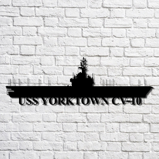 Uss Yorktown Cv 10 Navy Ship Metal Art, Custom Us Navy Ship Cut Metal Sign, Gift For Navy Veteran, Navy Ships Silhouette Metal Art, Navy Home Decor Laser Cut Metal Signs Custom Gift Ideas
