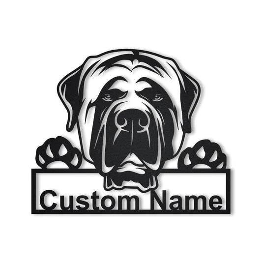 Personalized English Mastiff Dog Metal Sign Art, Custom English Mastiff Dog Metal Sign, Dog Gift - metal sign