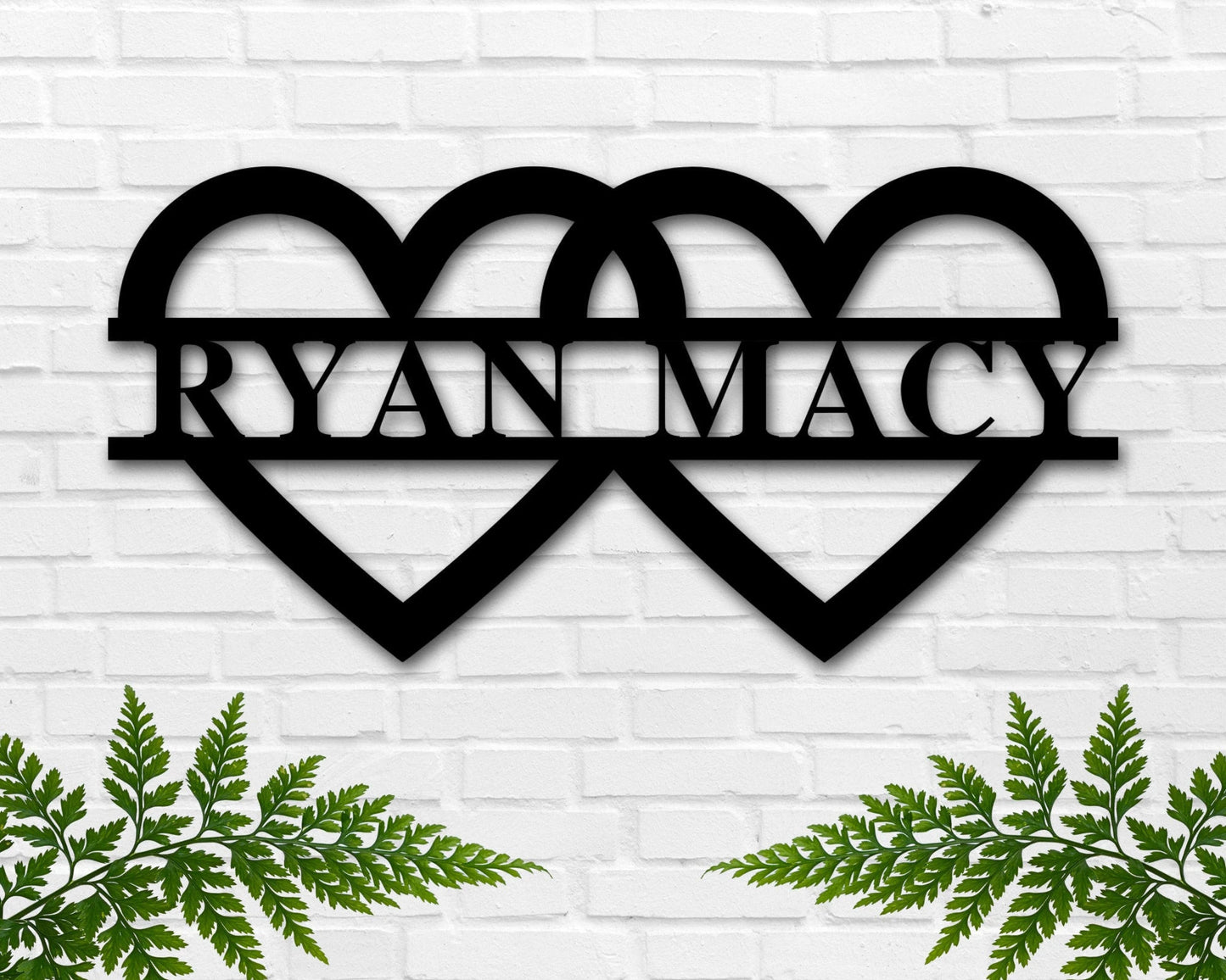Hearts Metal Sign, Metal Wall Art, Gift For Couples, Valentine's Day Gift, Gift For Her, Personalized Valentine's Day Gift, Anniversary Gift Laser Cut Metal Signs Custom Gift Ideas