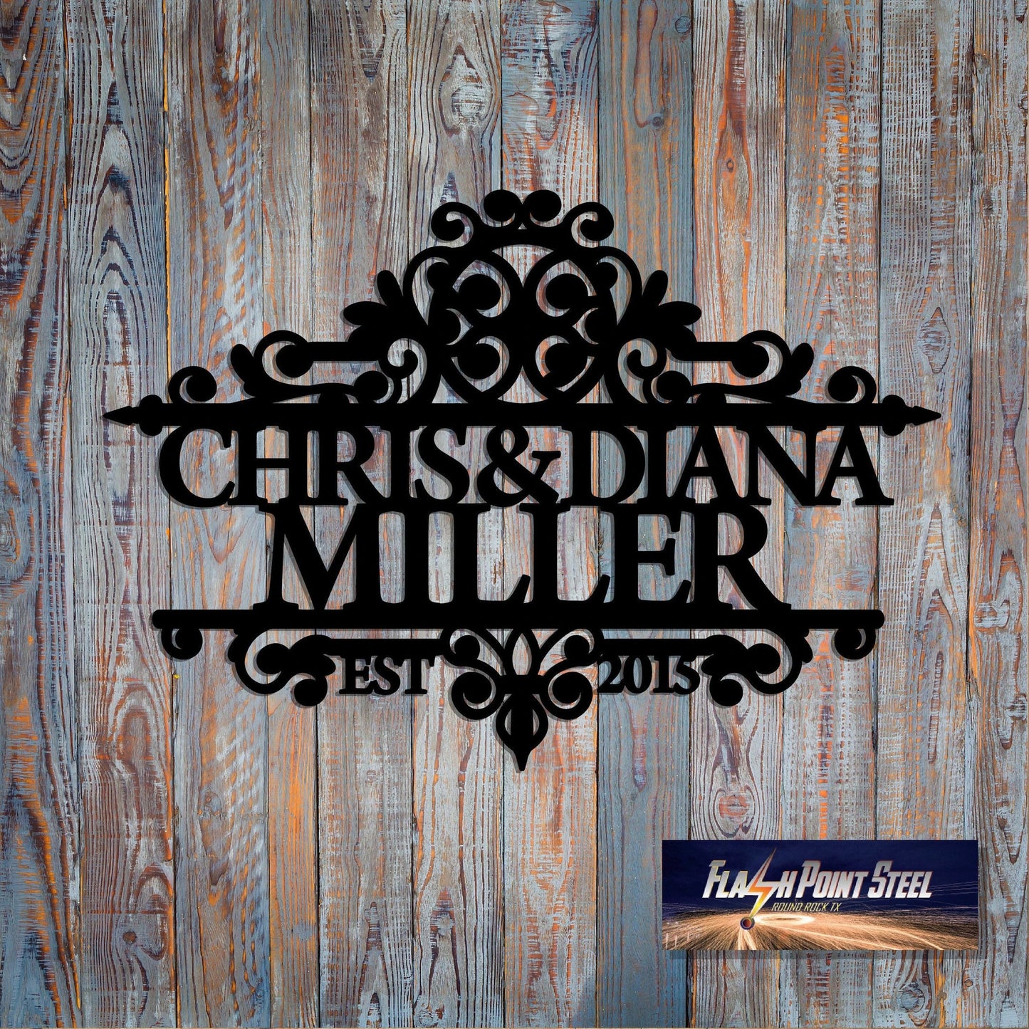 Personalized Metal Sign, Established, Ornament Sign, Family Sign, Vintage, Steel Art, Welcome Sign, Housewarming Gift, Mr And Mrs Sign Laser Cut Metal Signs Custom Gift Ideas