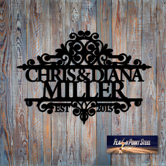 Personalized Metal Sign, Established, Ornament Sign, Family Sign, Vintage, Steel Art, Welcome Sign - metal sign