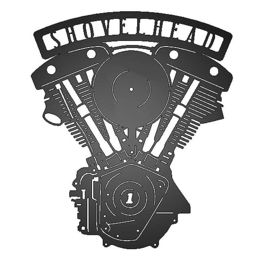 Shovelhead Engine Metal Garage Sign Biker Garage Steel Wall Sign Motorcyclist Gift Father's Day Gift Vintage Motorcycle Wall Art