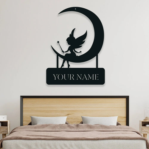 Fairy Metal Art Fairy Room Decor Fairy Sign Fairy Girls Room Decor Fairy And Moon Fairy Wall Art