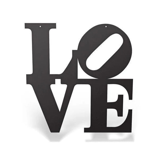Metal Tilted Love Sign Cut Metal Sign Metal House Sign - 8 inches - metal sign