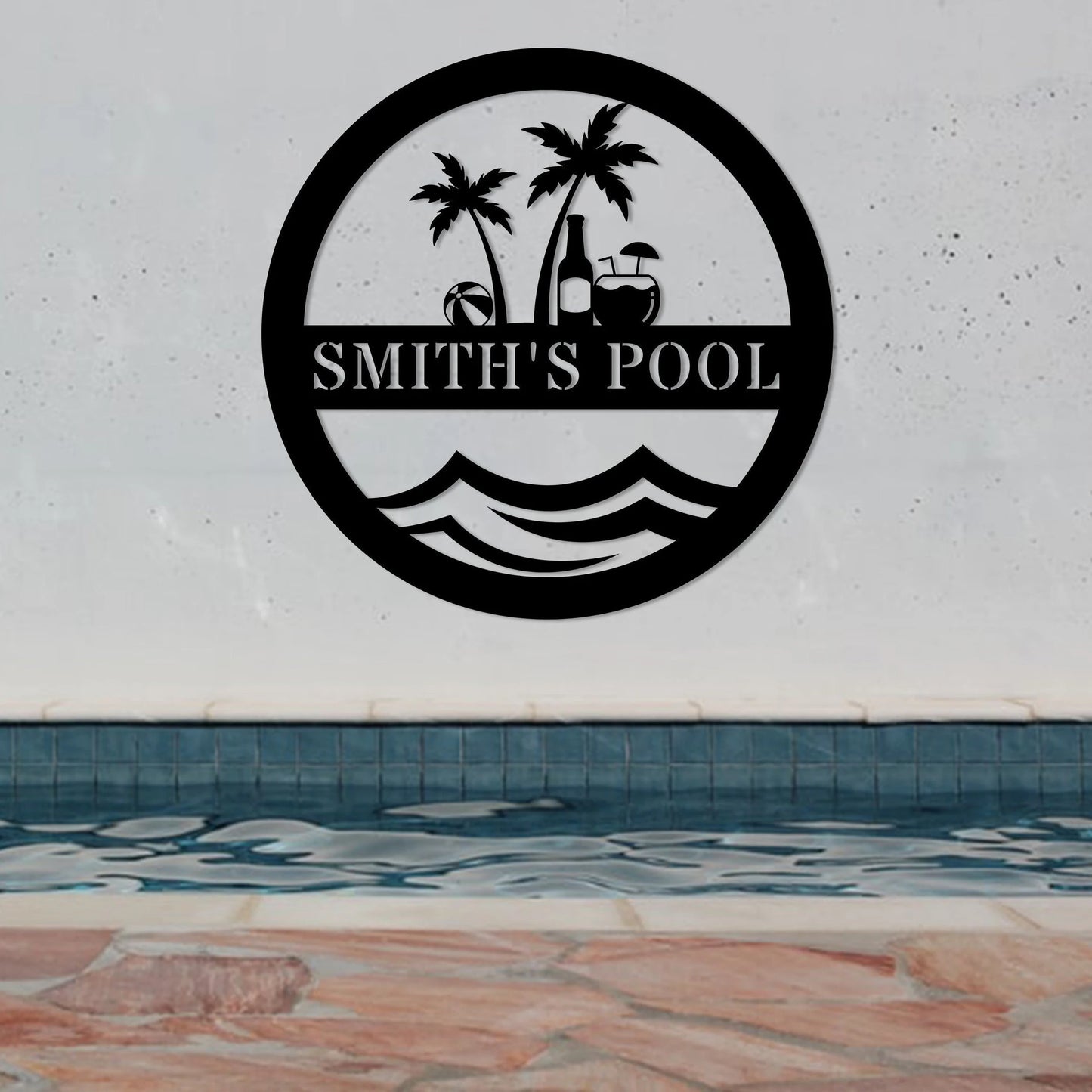 Personalized Pool Signs, Swimming Pool Decor, Sign For Pool Decor For Outside, Pool Signs For Outdoor Personalized, Pool Signs Laser Cut Metal Signs Custom Gift Ideas