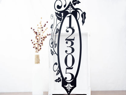 Vertical House Number Metal Sign Address Sign Address Plaque Metal House Number Custom Sign