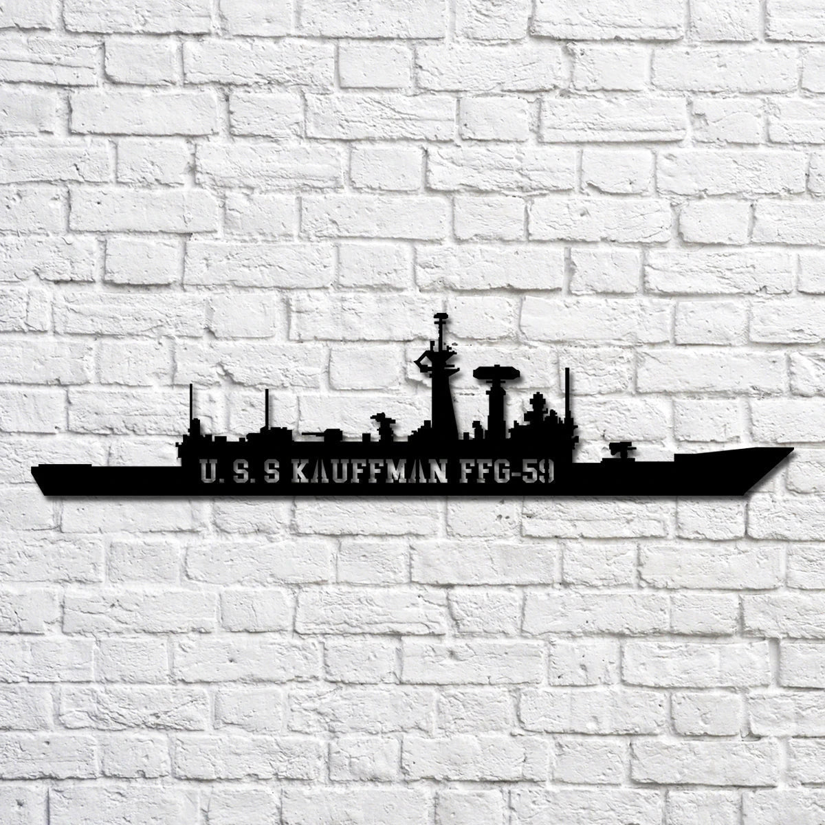 U.s.s Kauffman Ffg59 Navy Ship Metal Art, Gift For Navy Veteran, Navy Ships Silhouette Metal Art, Navy Home Decor Laser Cut Metal Signs Custom Gift Ideas