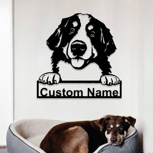 Personalized Bernese Mountain Dog Metal Sign, Custom Bernese Mountain Dog Sign, Dog Lover Sign, Bernese - metal sign