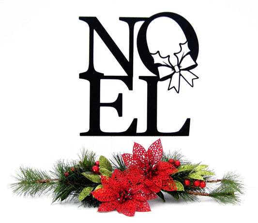 Outdoor Christmas Decoration Noel Metal Sign Christmas Wreath12 - 8 inches - metal sign