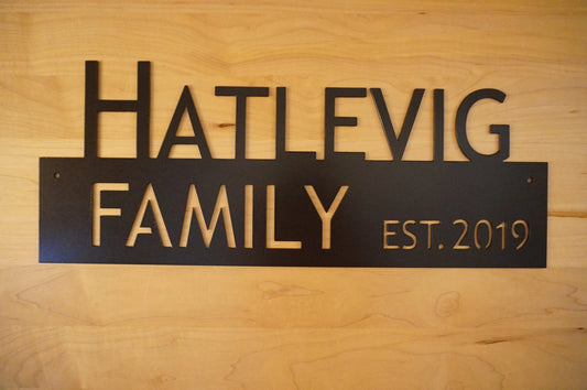 Established Sign, Establish Sign, Custom Metal Sign, Metal Sign Personalized, Outdoor Metal Words, Metal - metal sign