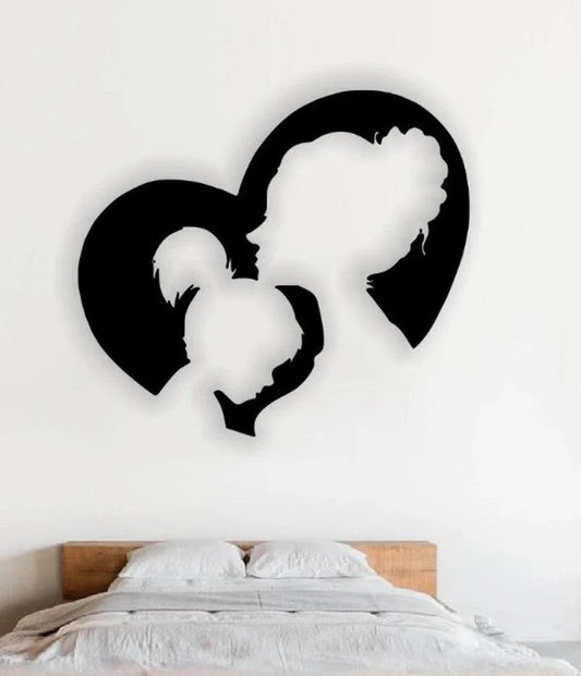 Daughter and Mother Metal House Sign Laser Cut Metal Signs Custom Gift Ideas - 8 inches - metal sign