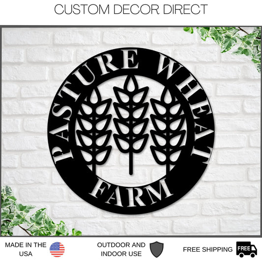 Christmas Gift, Wheat Field Custom Sign, Farmer Sign, Metal Farm Sign, Personalized Metal Sign - metal sign