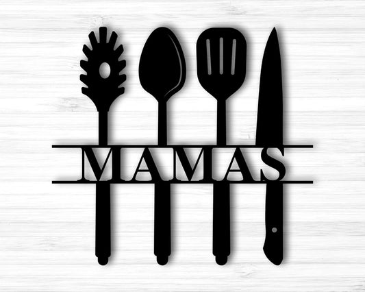 Personalized Kitchen Sign Metal Kitchen Tool Sign Custom Kitchen Sign - 8 inches - metal sign