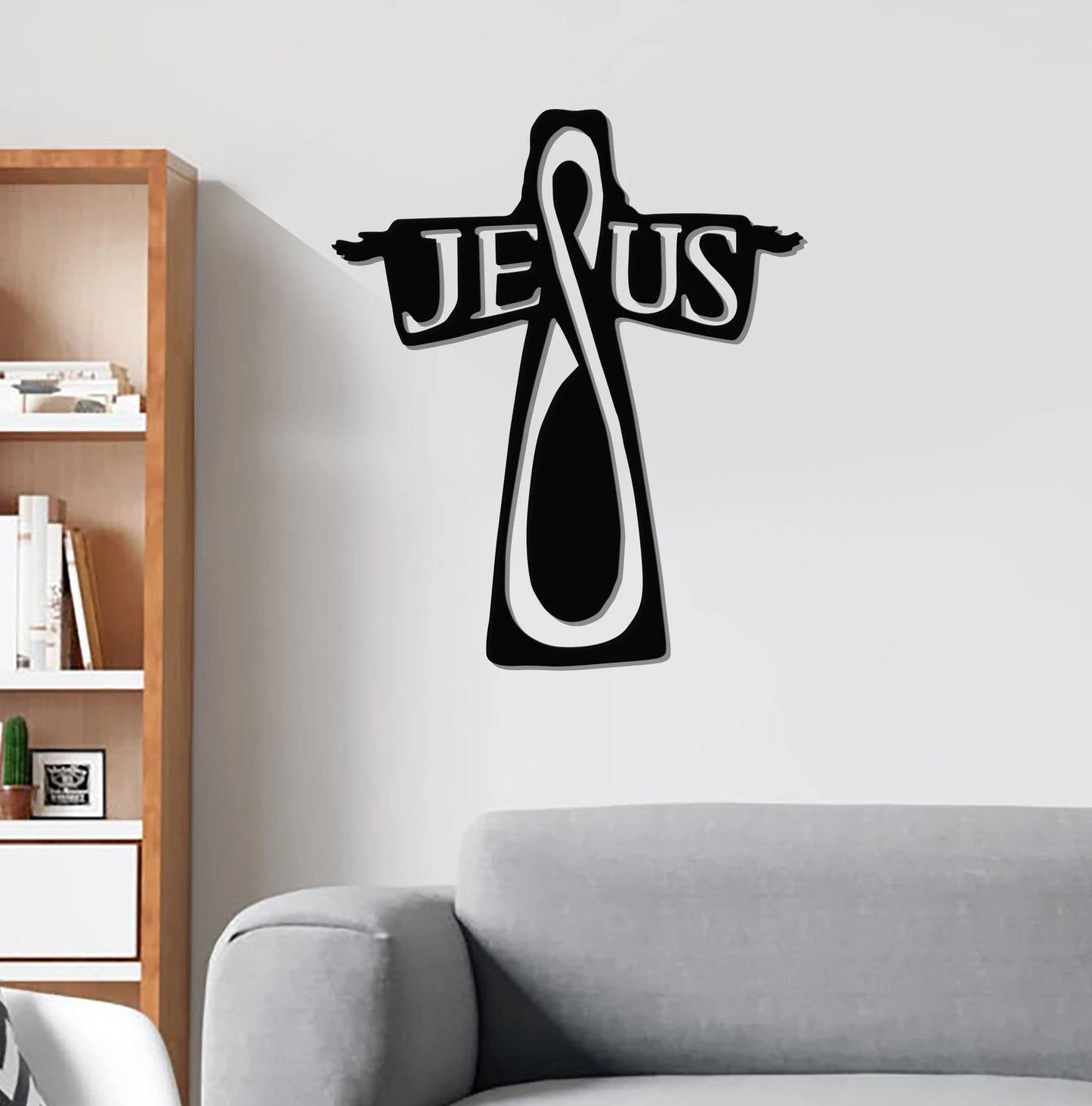 Bible Jesus in cross Cut Metal Sign Laser Cut Metal Signs Custom Gift Ideas