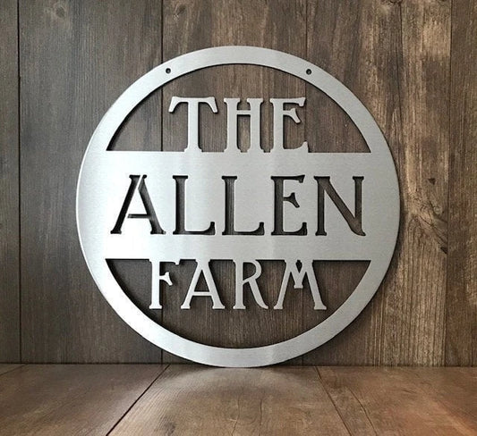Personalized Metal Farm Sign Metal Ranch Sign Custom Metal Sign Personalized Farm Sign, Laser Cut Metal Signs Custom Gift Ideas - 8 inches - metal sign