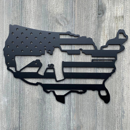 Ar15 Flag Usa Metal Sign Cutout Cut Metal Sign Wall Metal Art