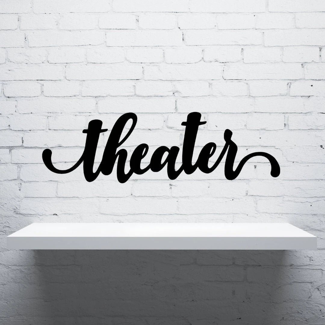 Theater Sign Cut Metal Sign Wall Decor Metal Sign Metal Art