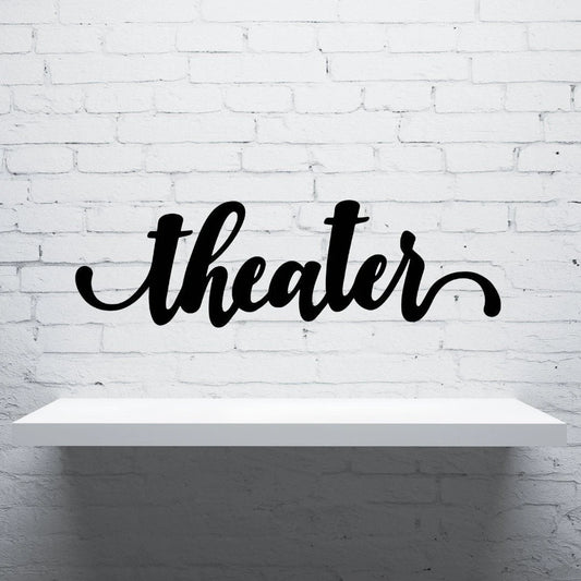 Theater Sign Cut Metal Sign Wall Decor Metal Sign Metal Art - 8 inches - metal sign