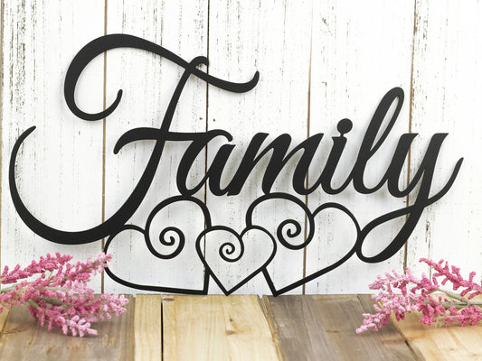 Metal Family Sign Metal Signs Hanging Metal Sign - 8 inches - metal sign