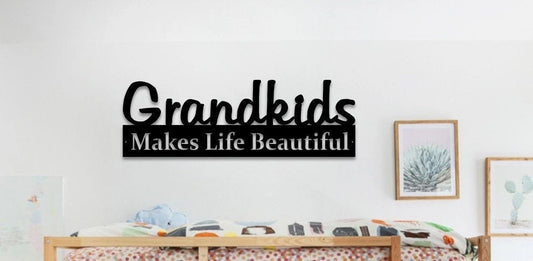 Great Grandkids Metal Words Grandkids Metal Word Grandparent Gifts Grandparent Sign Great Grandkids Custom Sign - 8 inches - metal sign