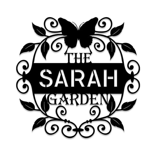 Personalized Metal Garden Sign, Home Decor, Wedding Gift For Her, Gardening Lovers, Metal Laser Cut Metal Signs Custom Gift Ideas - 8 inches - metal sign