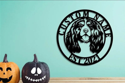Personalized Cavalier King Charles Sign, Cavalier King Charles Dog Sign, Cavalier King Charles Gifts, Gift For Pet Owner Laser Cut Metal Signs Custom Gift Ideas
