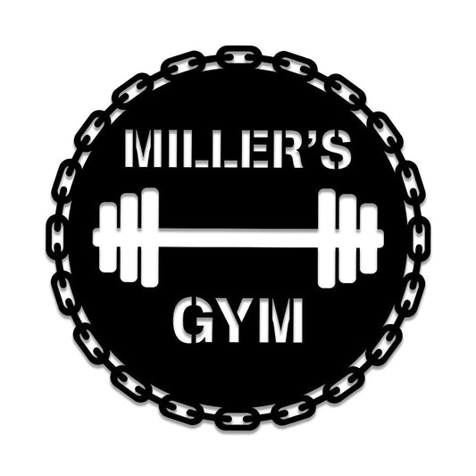 Personalized Metal Gym Sign, Fitness Center, Cross Fit, Home Wall Decor, Metal Laser Cut Metal Signs Custom Gift Ideas - 8 inches - metal sign