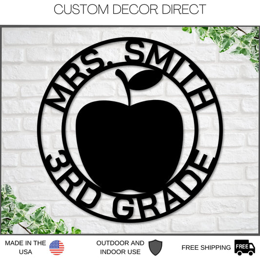 Teacher Sign, Teacher Gift, Metal Sign, Classroom Decor, Classroom Sign, Teacher Name Sign, Personalized - metal sign