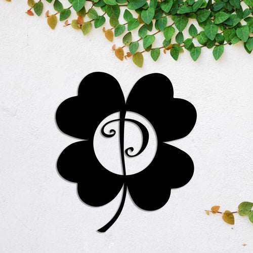 Four Leaf Clover Shamrock Irish Celtic Metal Sign, Custom Housewarming Wall Decor Gift, Metal Laser Cut Metal Signs Custom Gift Ideas