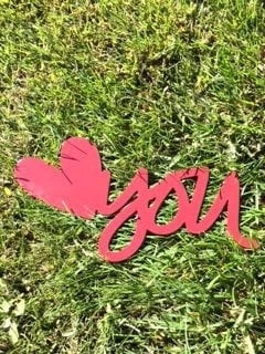 Grateful Heart Metal Plasma Cut Sign Metal Sign Cut Metal Sign Wall Metal Sign