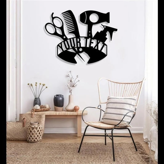 Personalized Hair Stylist Salon Sign, Hair Salon Opening Decor, Barber Shop Sign, Hair Stylist Gift, Hair - metal sign