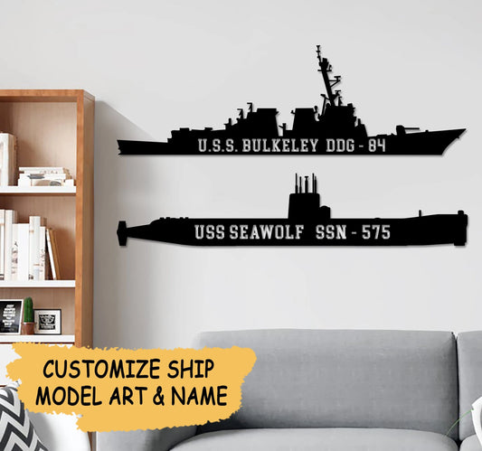 Personalized Us Navy Sign, Uscg Ships Cut Metal Sign, Navy Mom, Navy Birthday Custom, Retirement Navy - metal sign