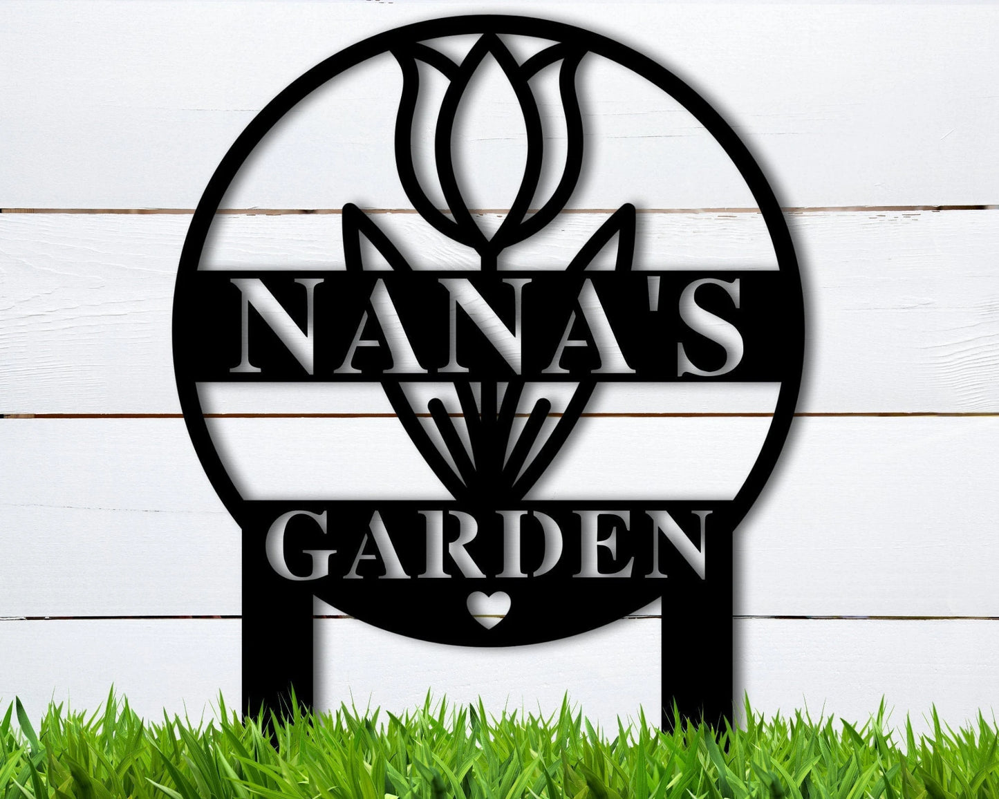 Metal Sign For Garden Personalized Garden Sign Custom Garden Sign On Stake Metal Garden Sign Nana Gift Garden Gifts Gardener Decor