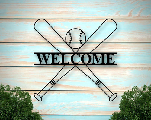 Front Porch Sign, Personalized Metal Baseball Sign, Boys Baseball Art, Baseball Dad Metal Sign, Personalized Bat Sign,baseball Decor, Laser Cut Metal Signs Custom Gift Ideas