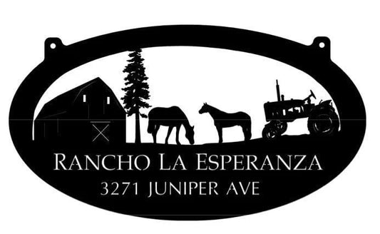 Metal Horse Sign Horses Barn Sign Metal House Sign - 8 inches - metal sign