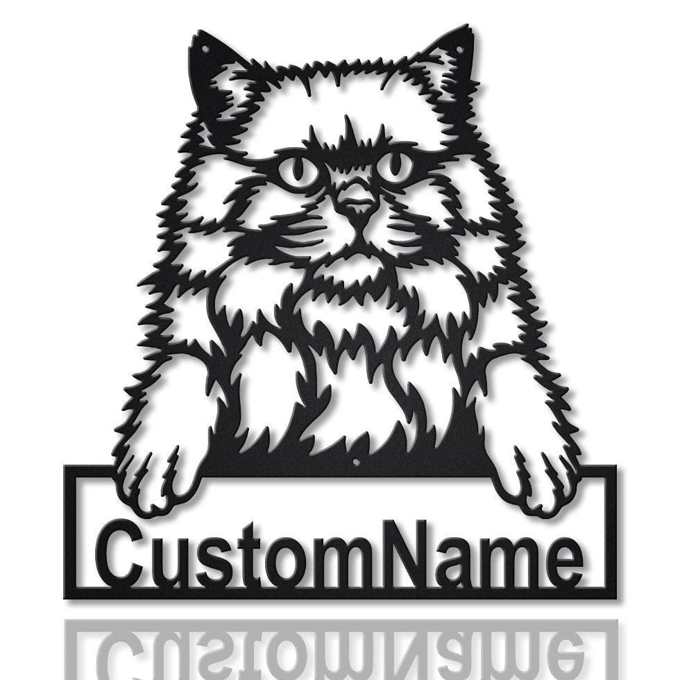 Personalized British Longhair Cat Metal Sign Art, Custom British Longhair Cat Metal Sign, Father's Day Gift, Pets Gift, Birthday Gift, Laser Cut Metal Signs Custom Gift Ideas