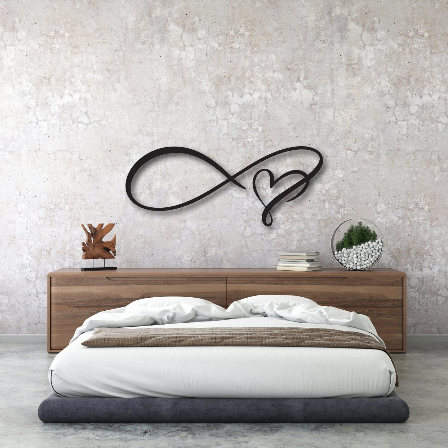 Metal Infinity Heart Sign Metal Infinity Symbol And Heart Wall Decor Love Valentine Gift MetalSign Infinity Love Wedding Sign