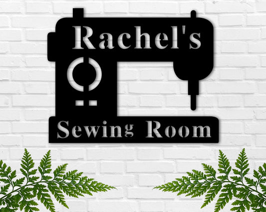 Sewing Room Metal Sign, Custom Sewing Machine Sign, Personalized Mother's Day Gift, Grandma Sewing Sign - metal sign