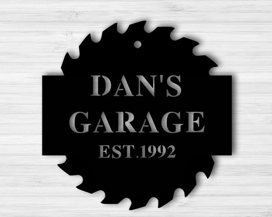 Personalized Garage Sign Garage Decor Custom Garage Sign Metal Sign For Garage Gift For Dad Gift For Him Custom Metal Garage Signsign - 8 inches - metal sign
